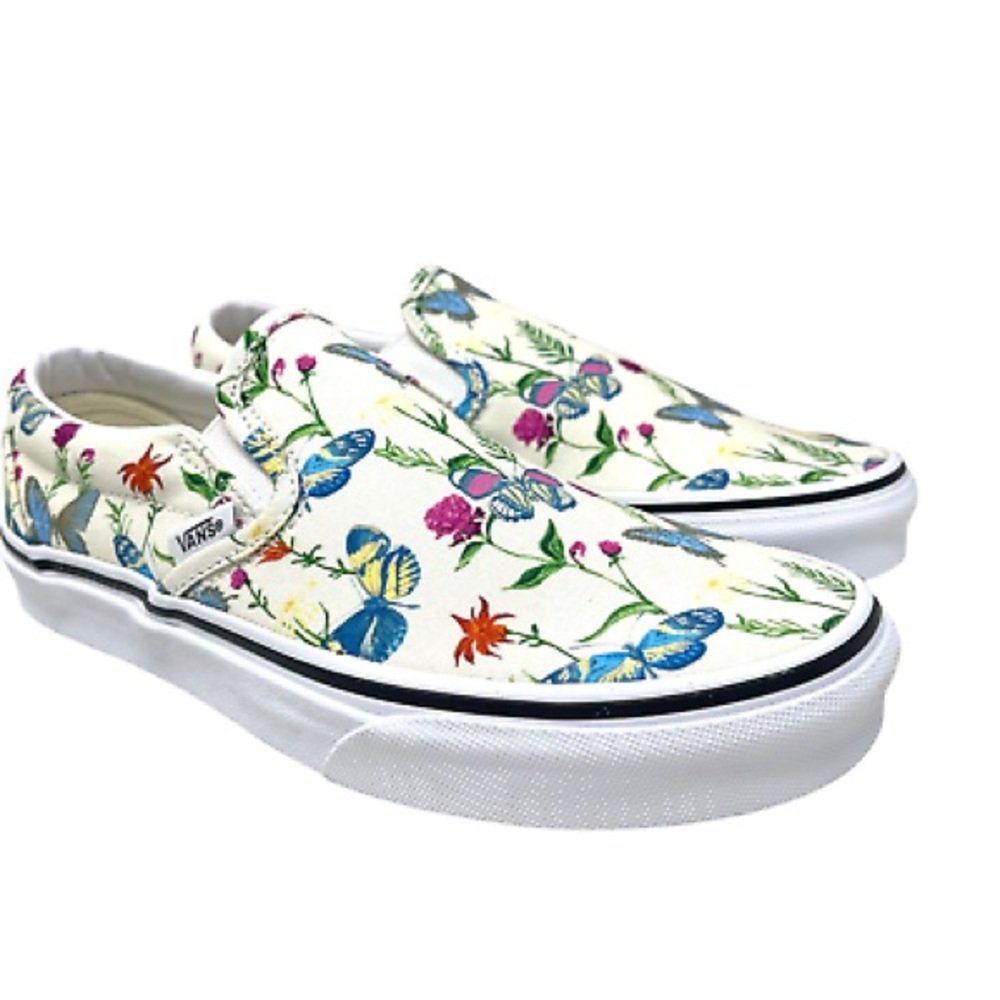 NWT Vans Women’s Butterfly Floral Classic Slip On Sneakers 6